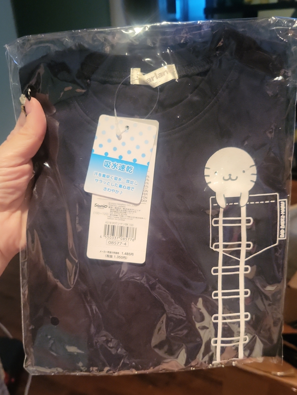 Black Bad Badtz Maru Kids Graphic Tee